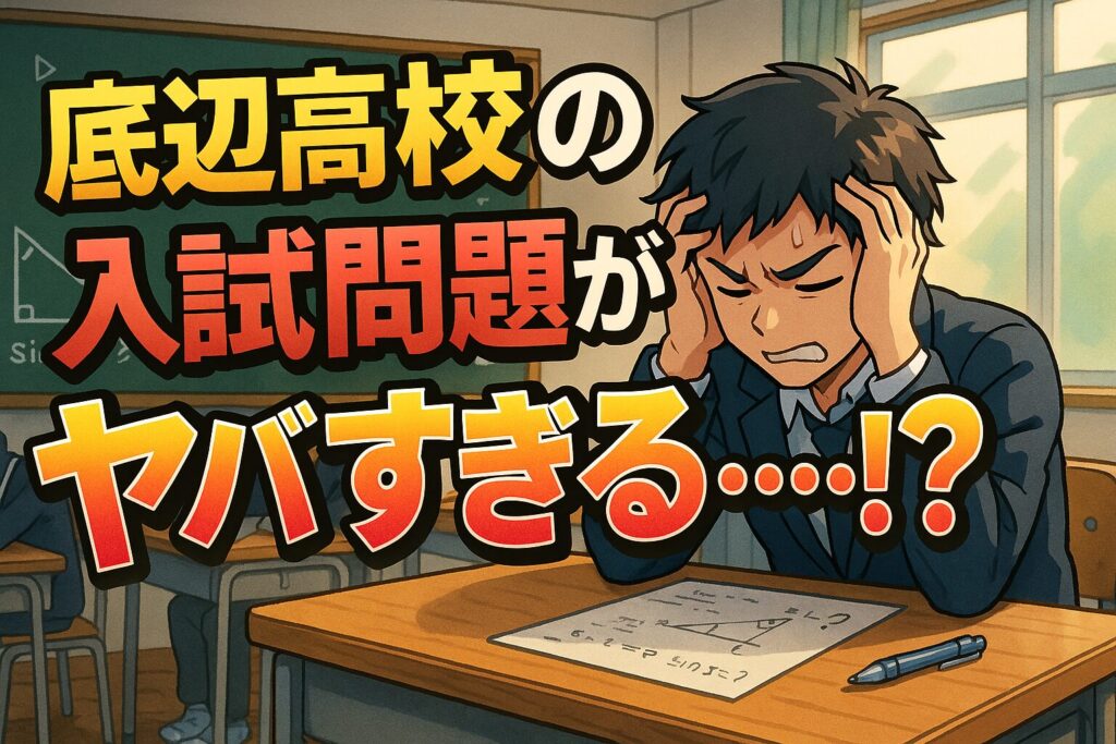 底辺高校の入試問題がヤバすぎる…⁉