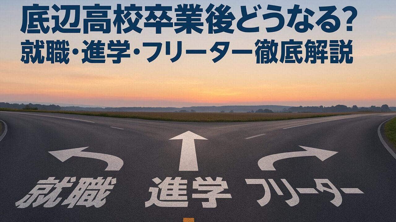 底辺高校卒業後どうなる？就職・進学・フリーター徹底解説
