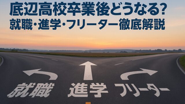 底辺高校卒業後どうなる？就職・進学・フリーター徹底解説