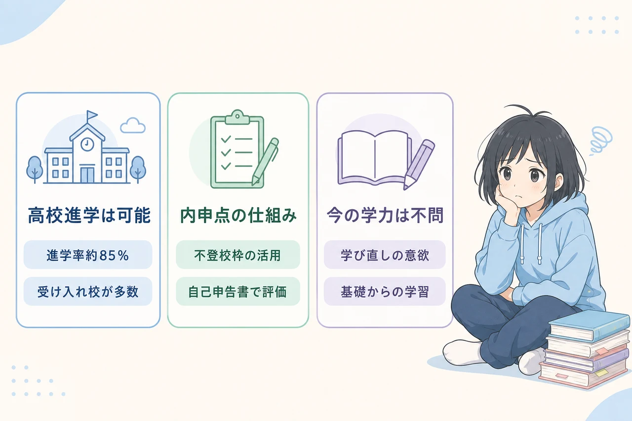 中3で不登校・勉強してない状態から高校へ行く道
