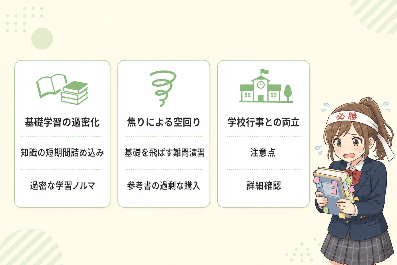 高3からの受験準備で直面するデメリット3つ