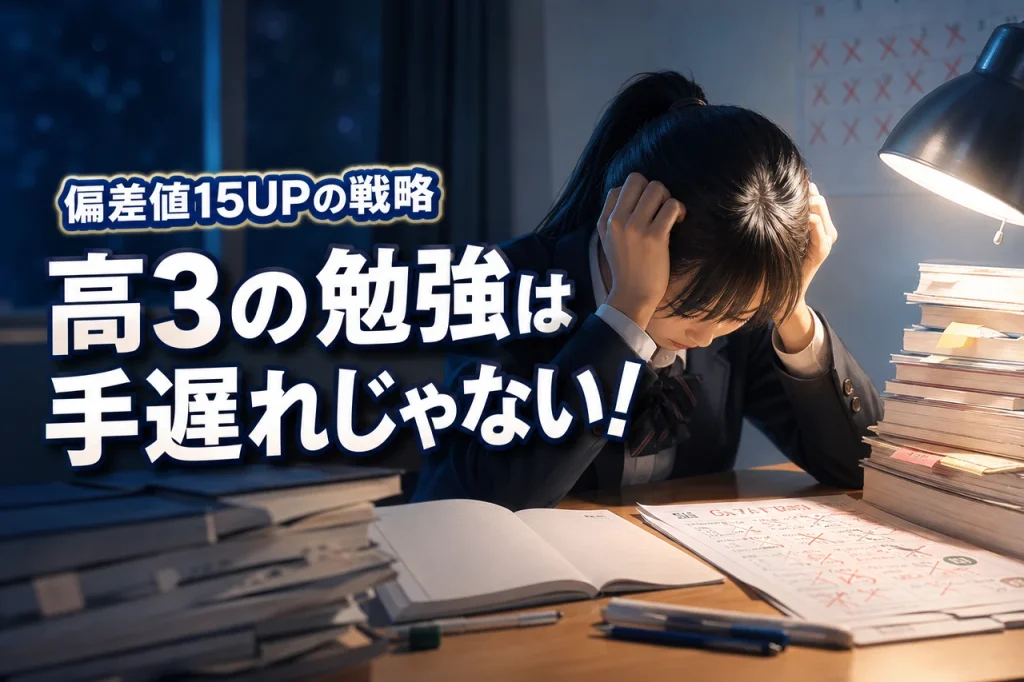 【逆転合格】高3の勉強は手遅れじゃない!偏差値15UPを叶える塾選びと戦略