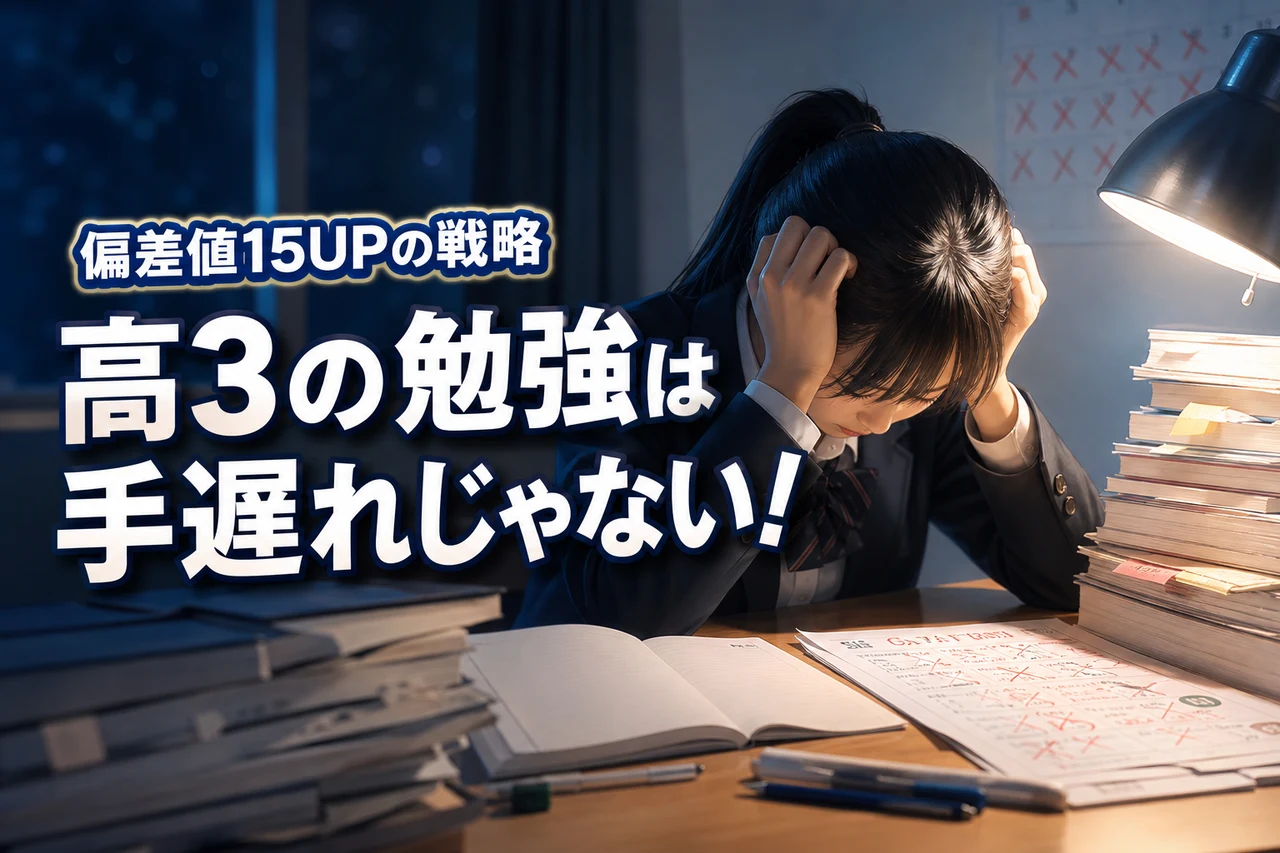 【逆転合格】高3の勉強は手遅れじゃない！偏差値15UPを叶える塾選びと戦略