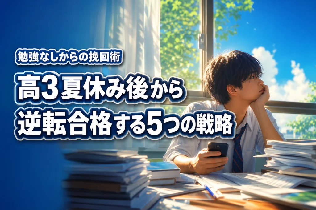 高3の夏休みに勉強してない人必見!9月から逆転合格する5つの戦略