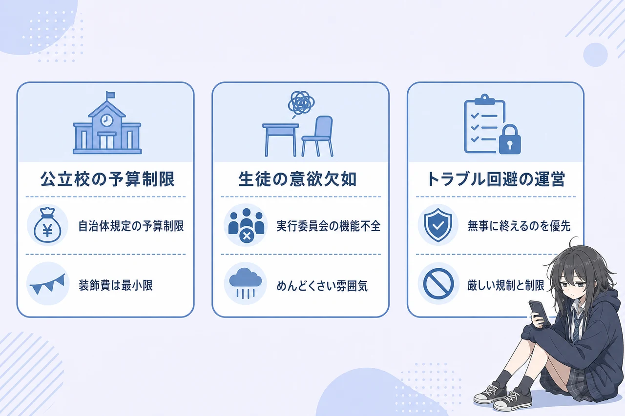 底辺高校の行事がしょぼい理由と公立校の予算事情