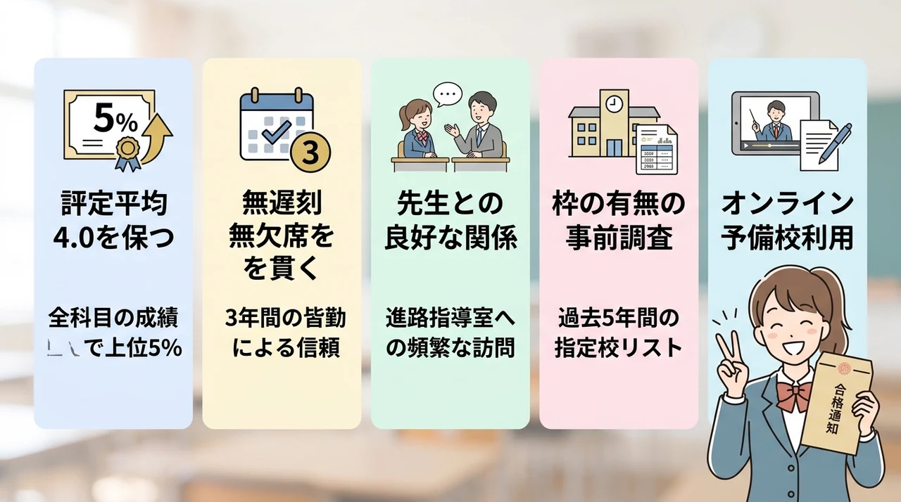 底辺高校で指定校推薦を確実に獲得する5つの戦略